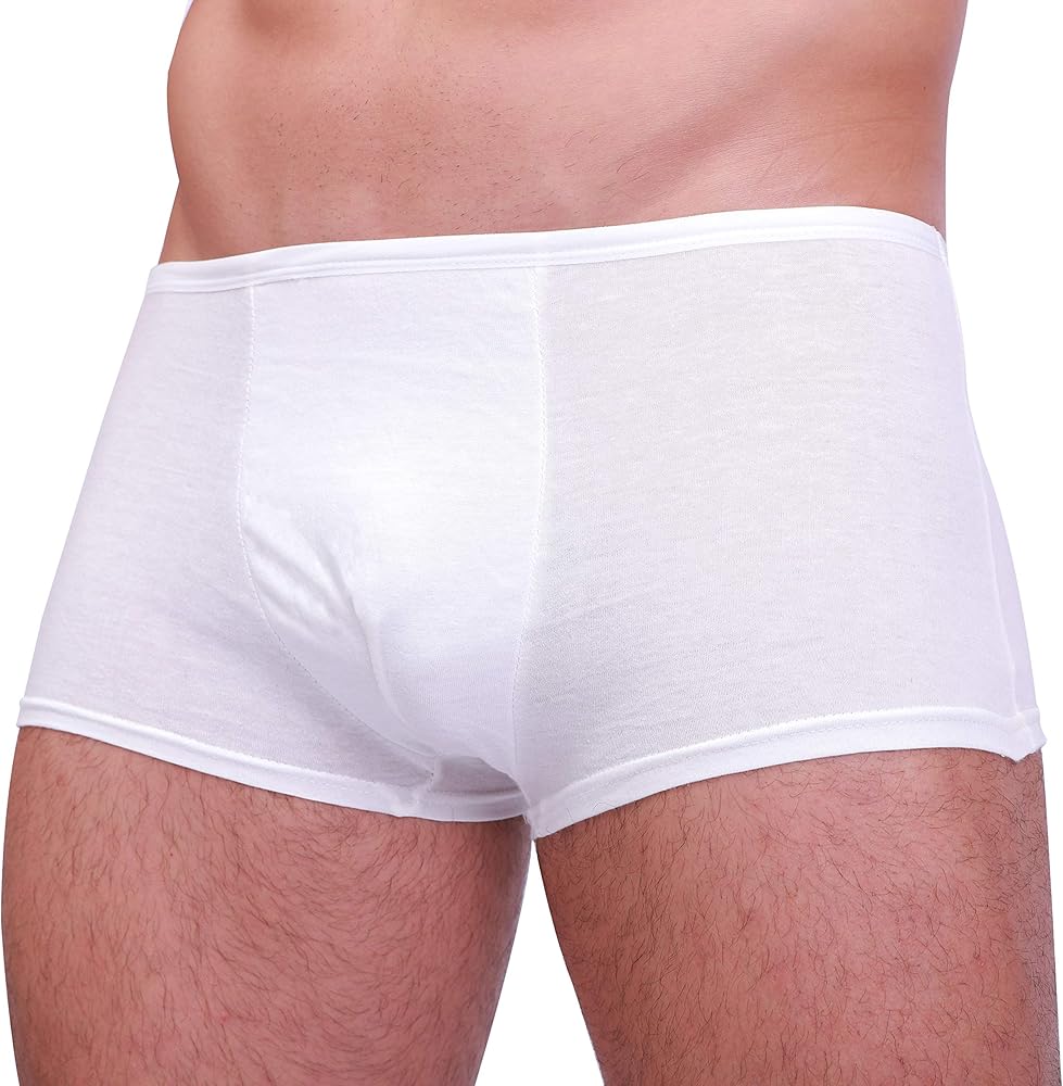 Men's disposable underwear-100% cotton underwear, white, men's underwear (2pcs) five