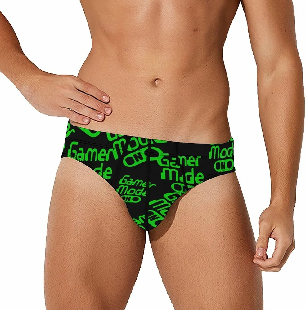 Gamer Mode On Men's Underwear Briefs Breathable Underpants with Stretch Waistband