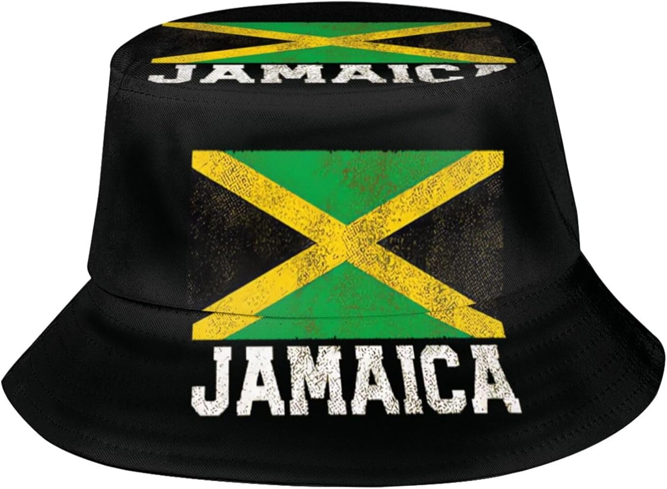 Jamaica Bucket Hat Outdoor Jamaican Flag Sun Hat Packable Fisherman Cap for Men Women Teens