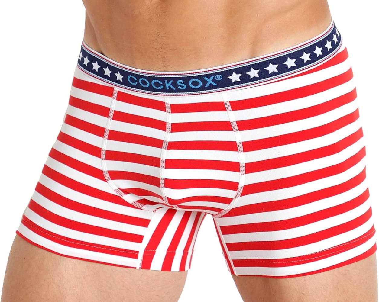 American Collection Contour Pouch Boxer Brief CX12 (Large, Liberty Stripe)