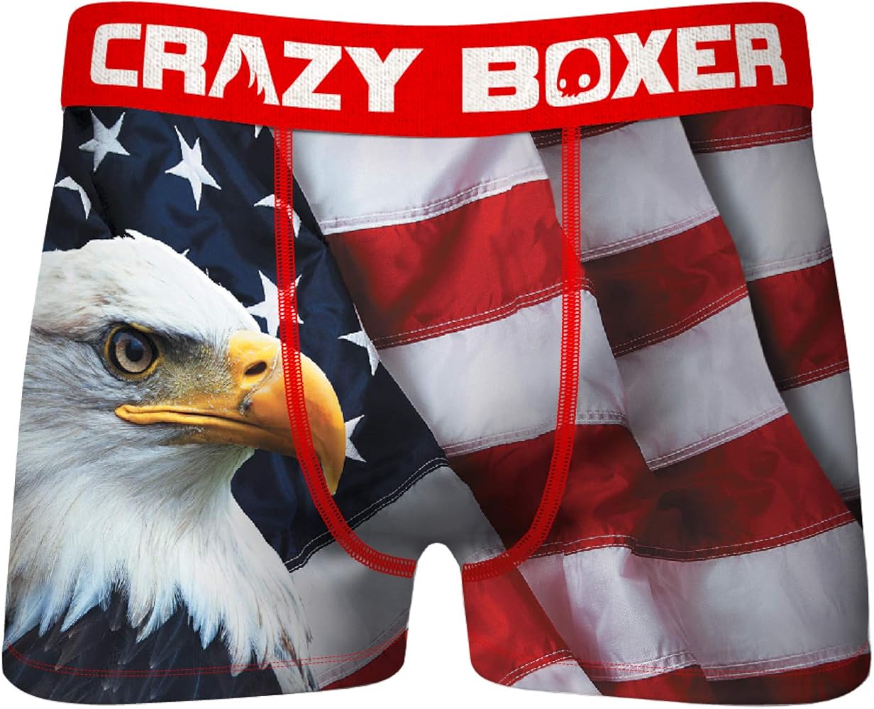 Patriotic Eagle with Flag Men's Underwear Boxer Briefs