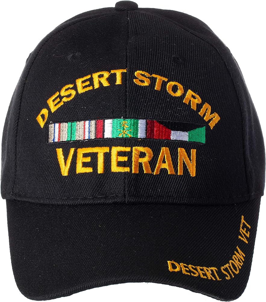 Artisan Owl Desert Storm Veteran Embroidered Adjustable Baseball Cap