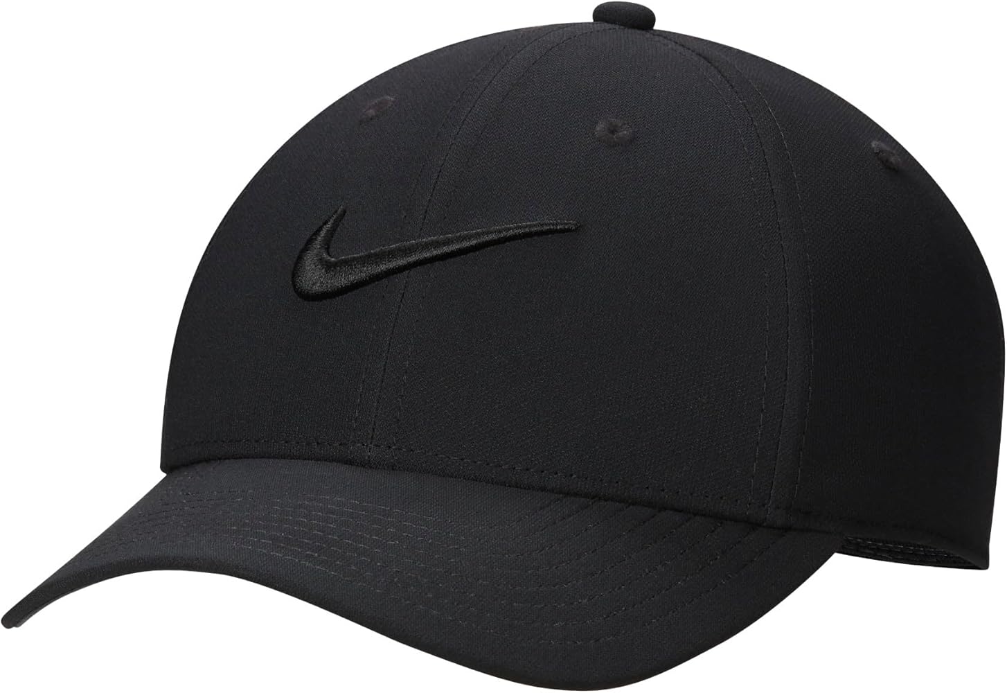 Nike Dri-FIT Club Structured Swoosh Cap (US, Alpha, Large, X-Large, Black/Black)