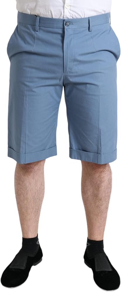 Dolce & Gabbana Sky Blue Cotton Bermuda Men's Shorts, 50