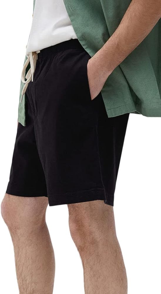 PacSun Men's Black Twill Volley Shorts