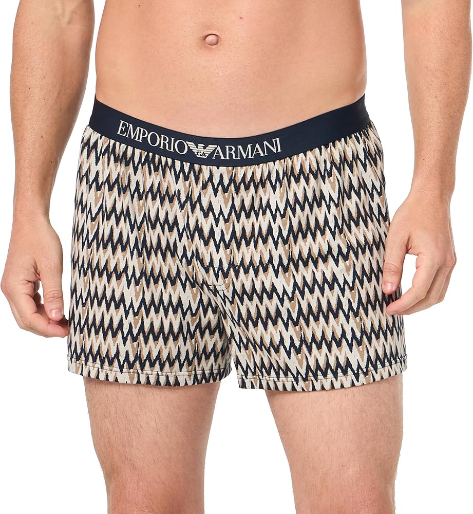 Emporio Armani Men's Stretch Cotton Classic Pattern Mix Boxer