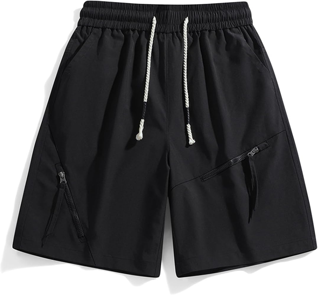 Men's Cargo Shorts, 2024 New Summer Drawstring Quick Dry Waterproof Nylon Stretch Casual Shorts