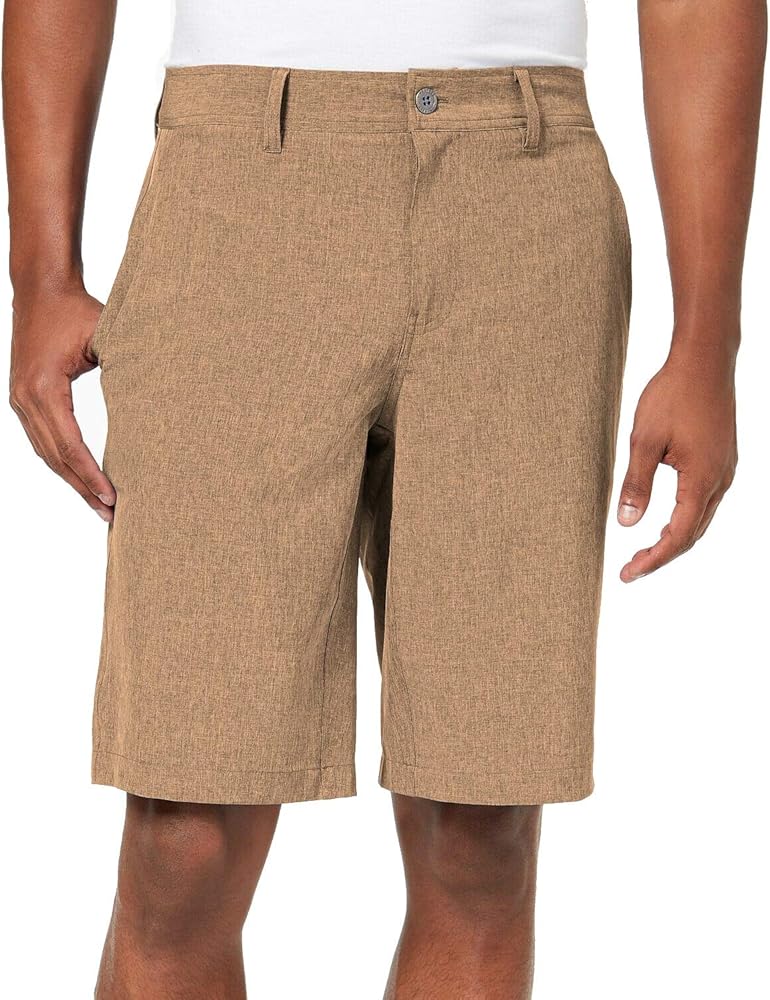 32 DEGREES Men's Flat Front Stretch Woven 9" Shorts, Khaki