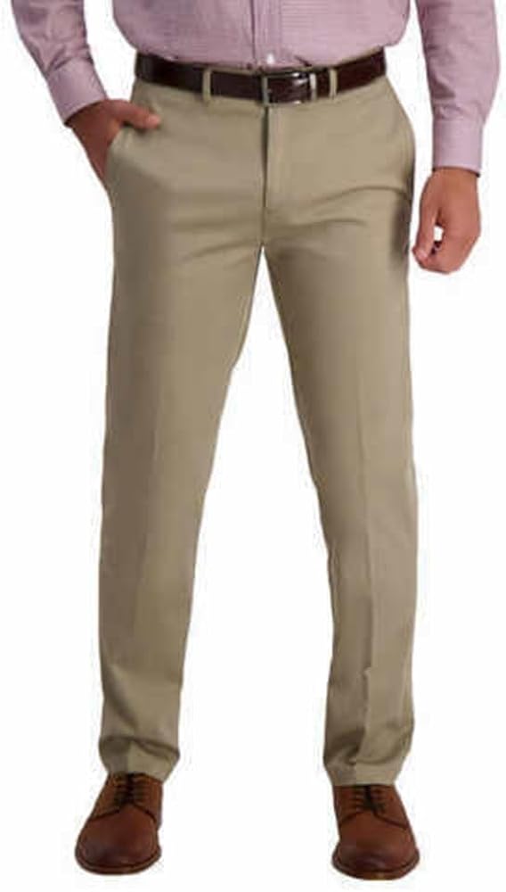 Haggar Men's Premium Non Iron Twill Pants (US, Waist Inseam, 32, 29, Regular, Regular, Med Khaki)