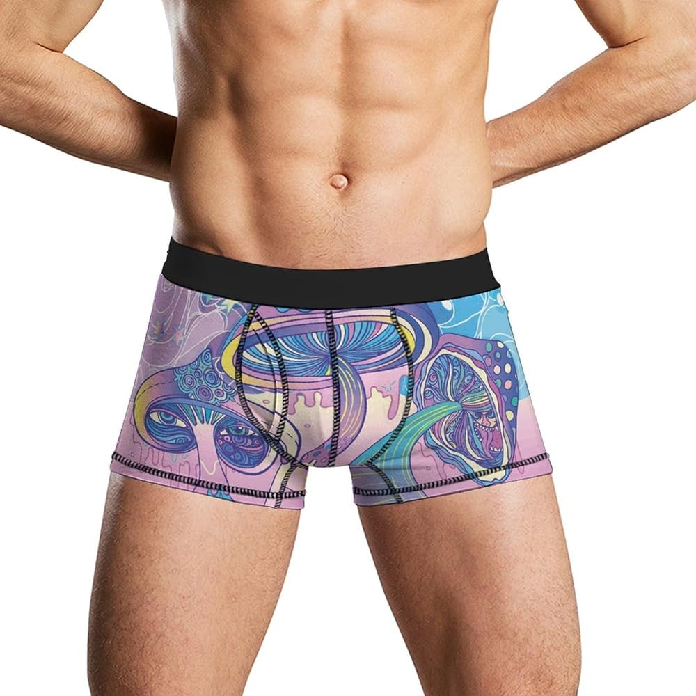 Trippy Drawing Soft Mens Underwear Boxer Briefs Stretch Classic Basic Panties