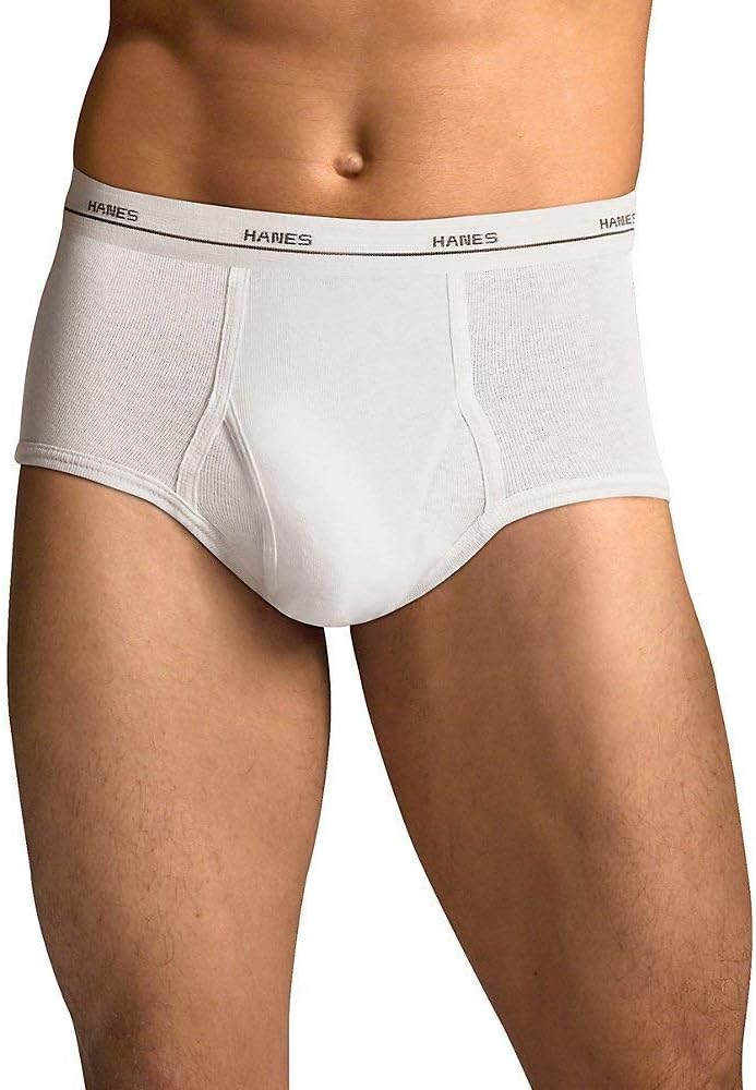 Hanes Men's TAGLESS No Ride Up Briefs with Comfort Flex Waistband 5-Pack (XXX-Large), White