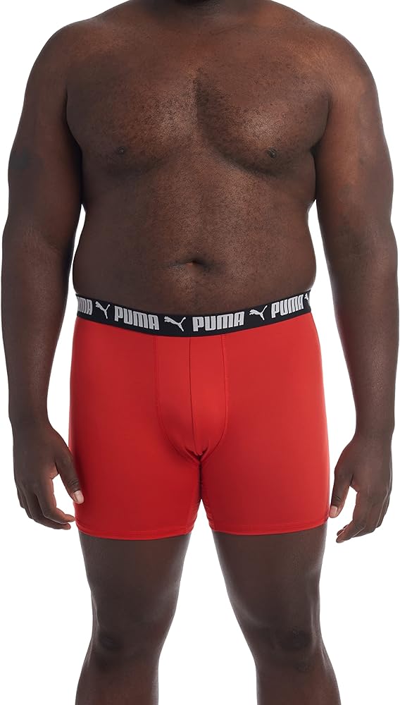 PUMA Men's Big & Tall 3 Pack Athletic Fit Boxer Briefs