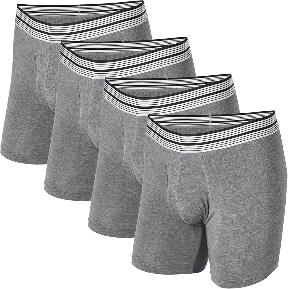 Mr. Davis Men's 4 Pack Standard Cut Boxer Brief Underwear