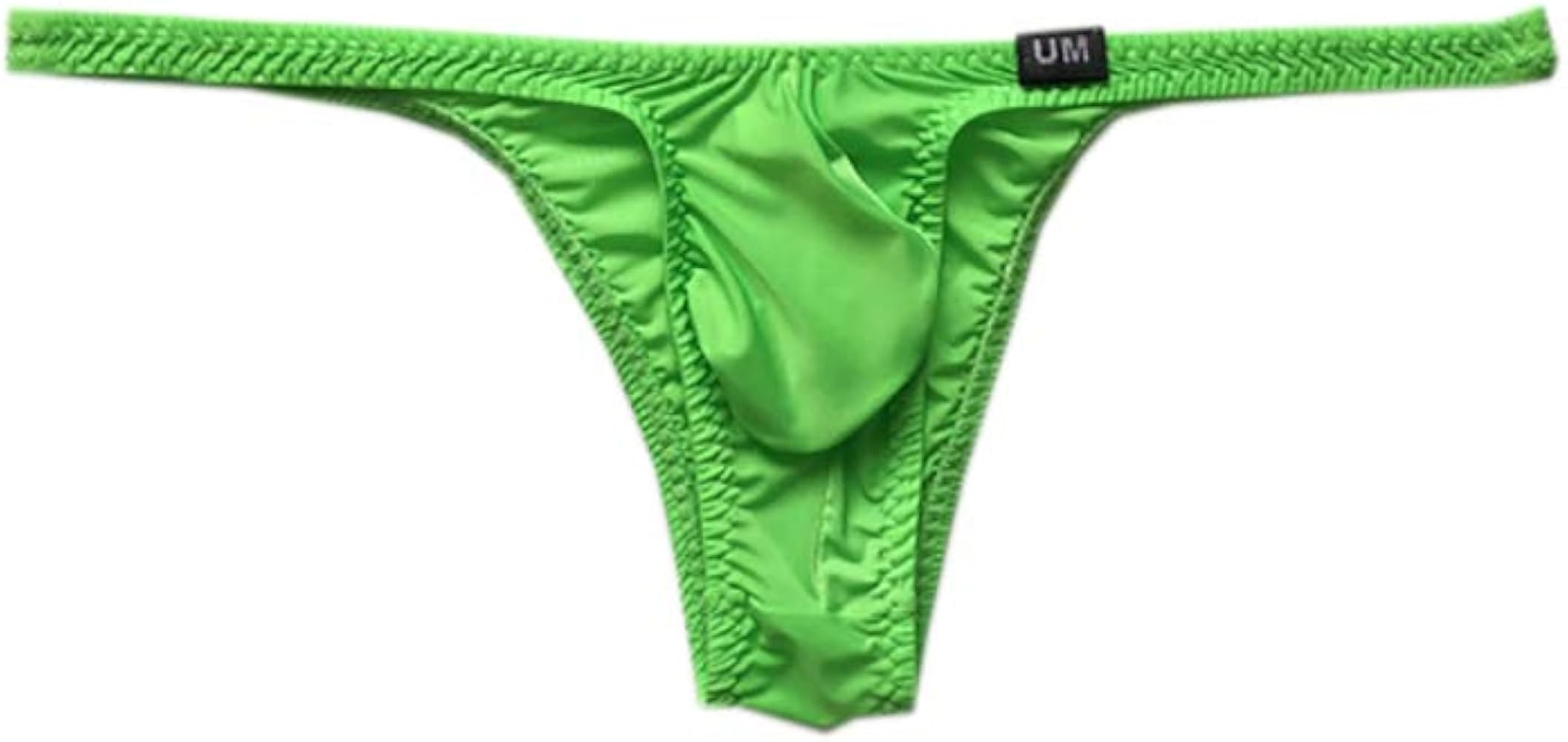 Men's Traceless Underwear Sexy Back Mens Underwear Super Stretchy Bikini Green