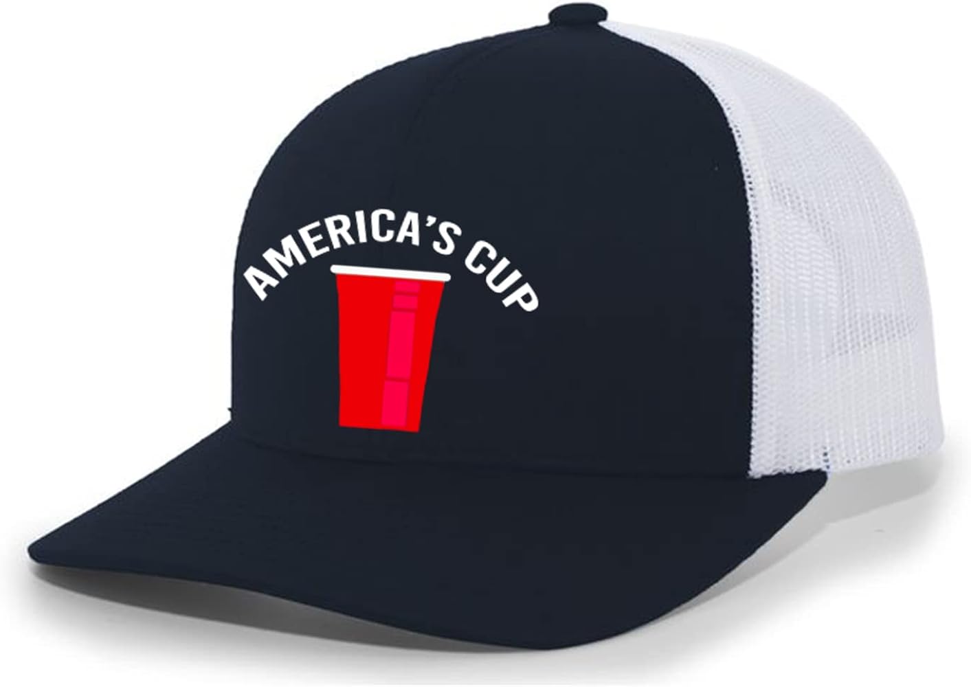 America's Red Cup Mens Trucker Hat Patriot Pride Embroidered Hat Baseball Cap