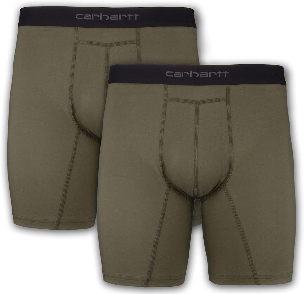 Carhartt Men's Cotton Blend 5-inch Boxer Brief 2 Pack Boxer Brief