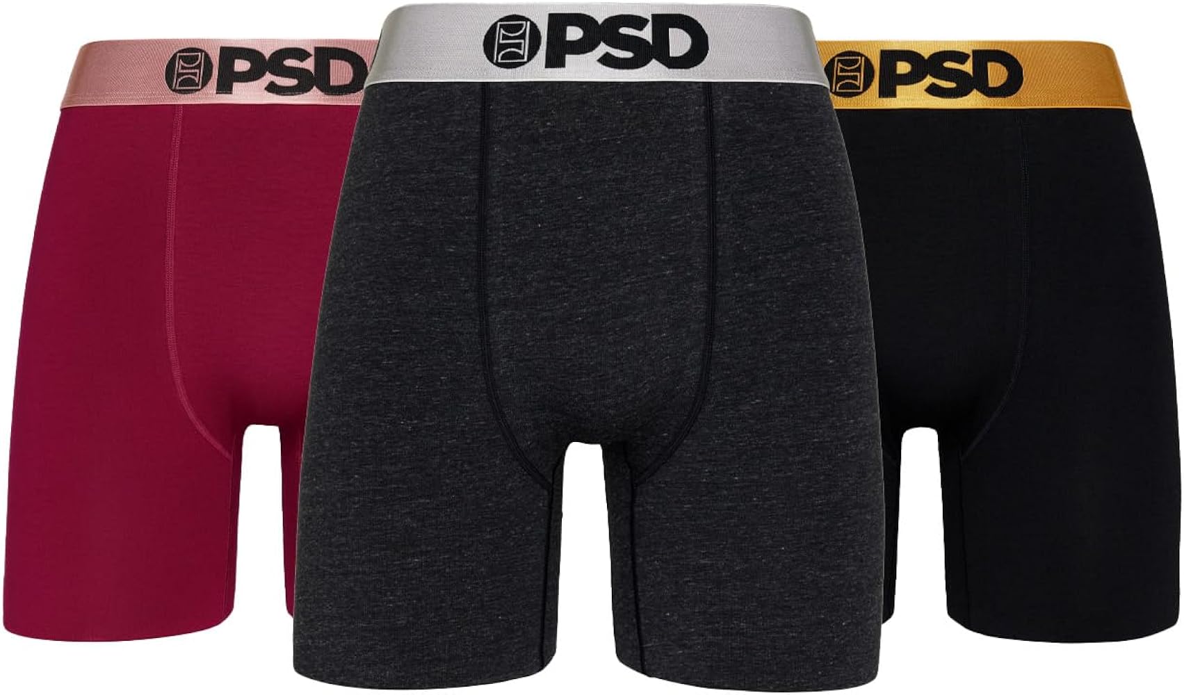 PSD Men's Metallic Cotton Solid 3-Pack