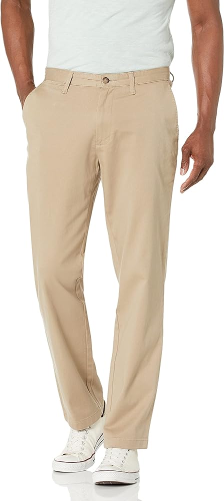 Nautica Men's Classic Fit Flat Front Stretch Solid Chino Deck Pant