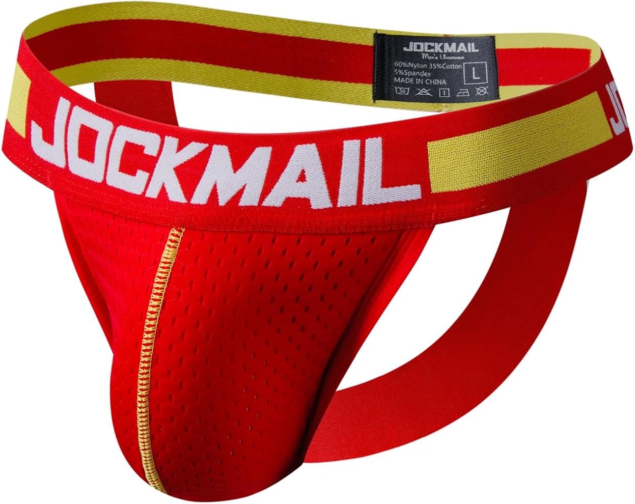 JOCKMAIL Jockstraps Athletic Supporter for Men Underwear Breathable Jock Straps Workout Sexy Thong g-String Sport