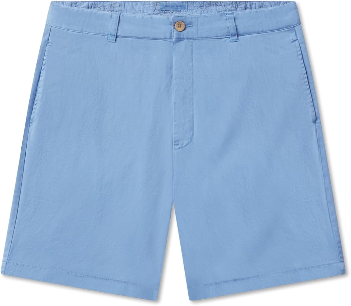 Southern Marsh Seawash Charleston Shorts - 8in. Flat, Light Blue Charleston, 34