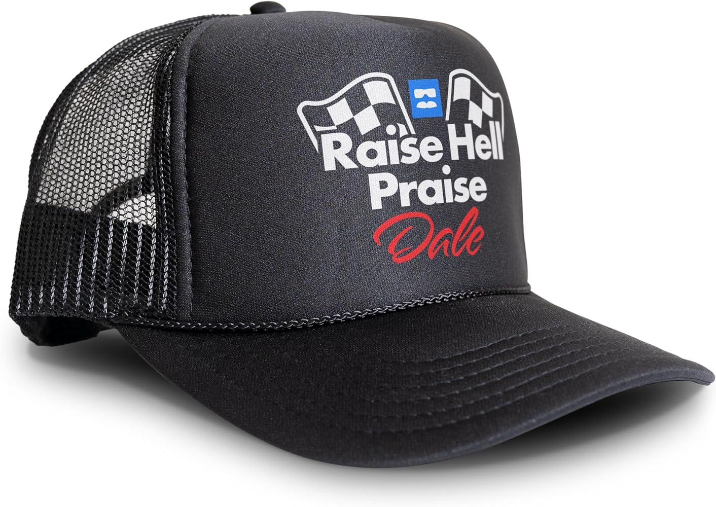 Black Rabbit Raise Hell Praise Dale Hat Retro 90s Snapback Cap