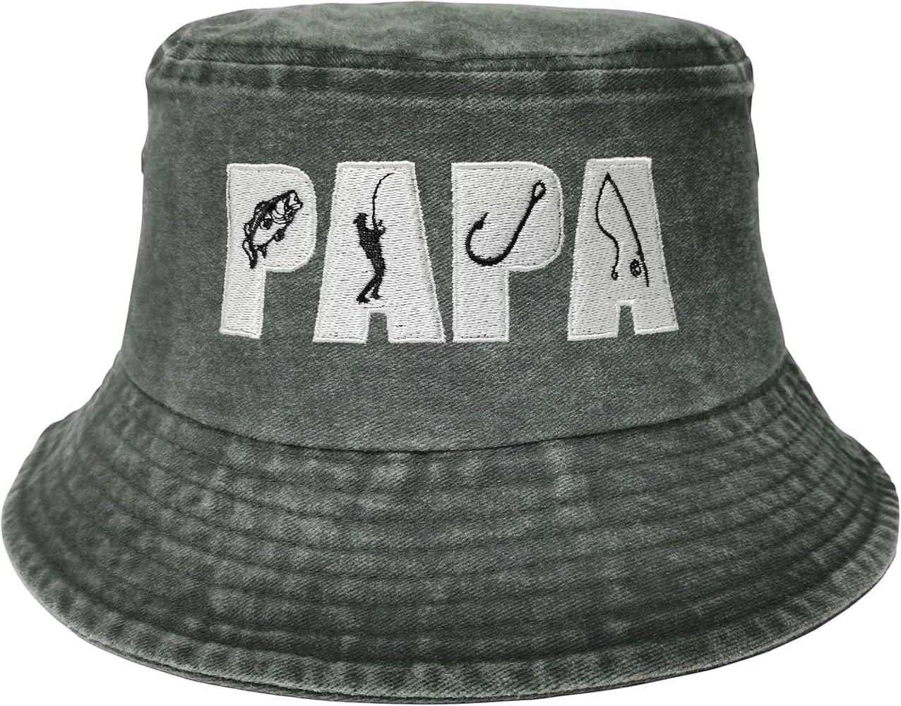 Embroidered Bucket Hats for Men Women