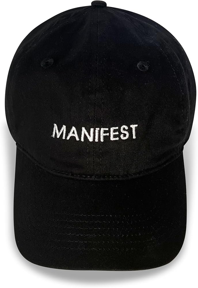 Manifest, Spiritual, Good Vibes, Lucky Girl Syndrome Embroidery Unstructured Dad Hat Baseball Cap