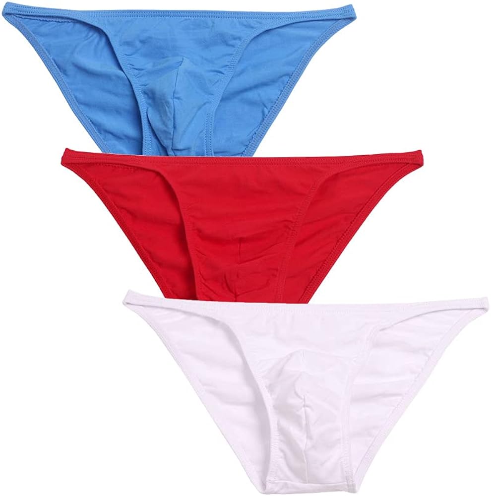 Mens Cotton String Briefs Underwear U Convex Pouch Bikinis