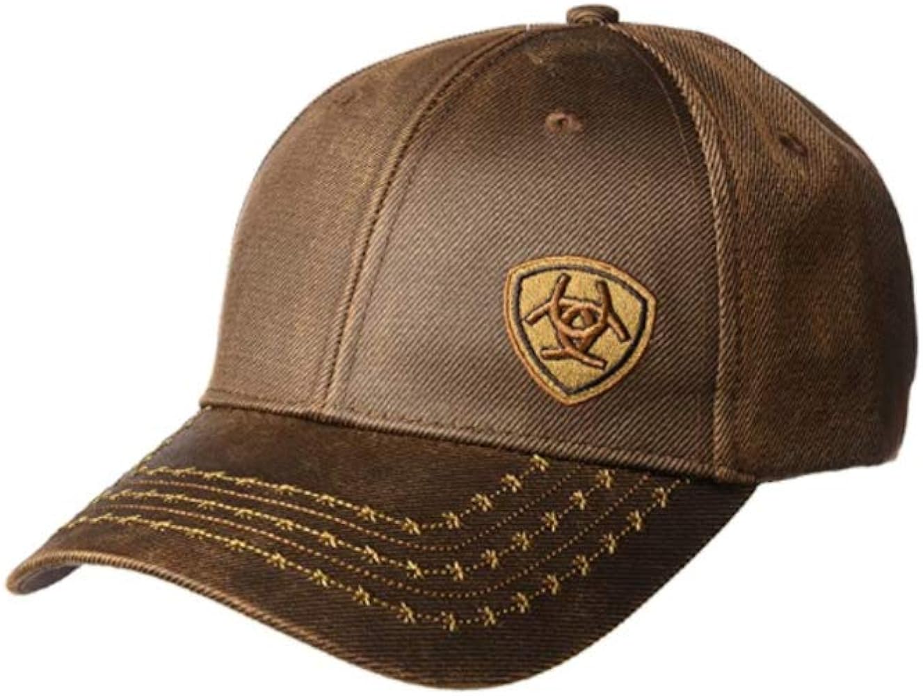 ARIAT Men's One Size Full Oil Corner Logo, Brown