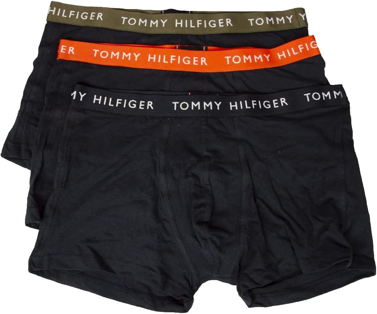 Tommy Hilfiger TH men's boxer pack 3 pieces visible elastic stretch cotton underwear article UM0UM02324 TRUNK 3P