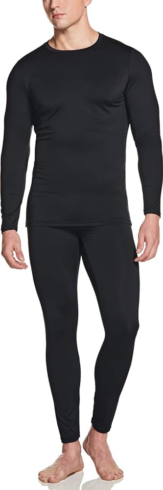 ATHLIO Men's Thermal Underwear Set, Winter Hunting Gear Comfort Fit Long Johns, Base Layer Top & Bottom for Cold Weather