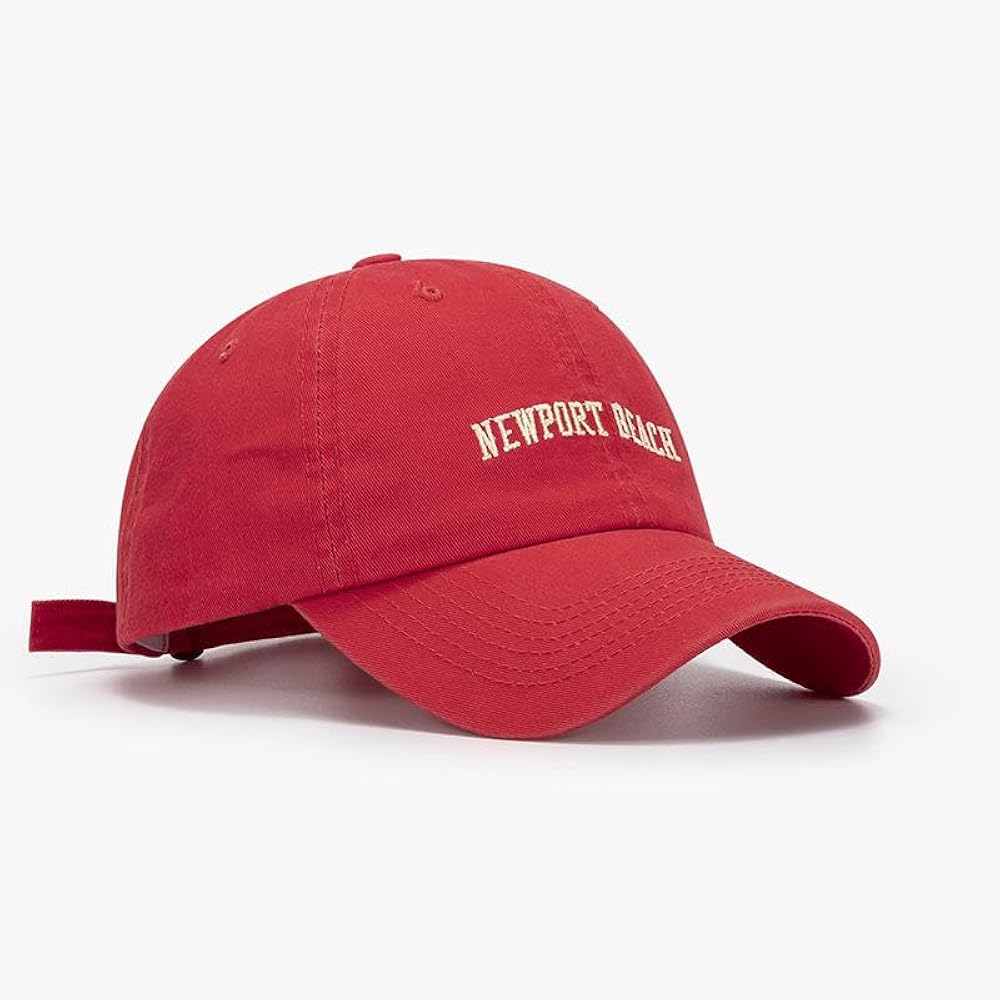 Trending Fashion Dad Hat, Curved Brim Cap Newport Beach California Cotton Baseball Men Women Golf Surf