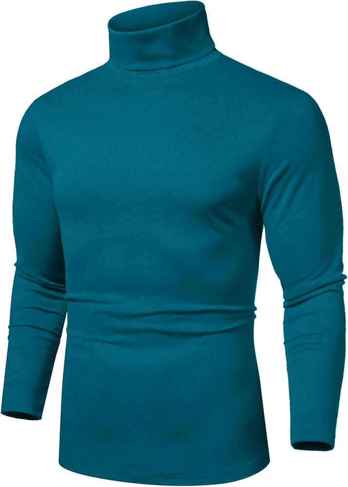 COOFANDY Men's Slim Fit Basic Turtleneck T Shirts Casual Knitted Pullover Sweaters