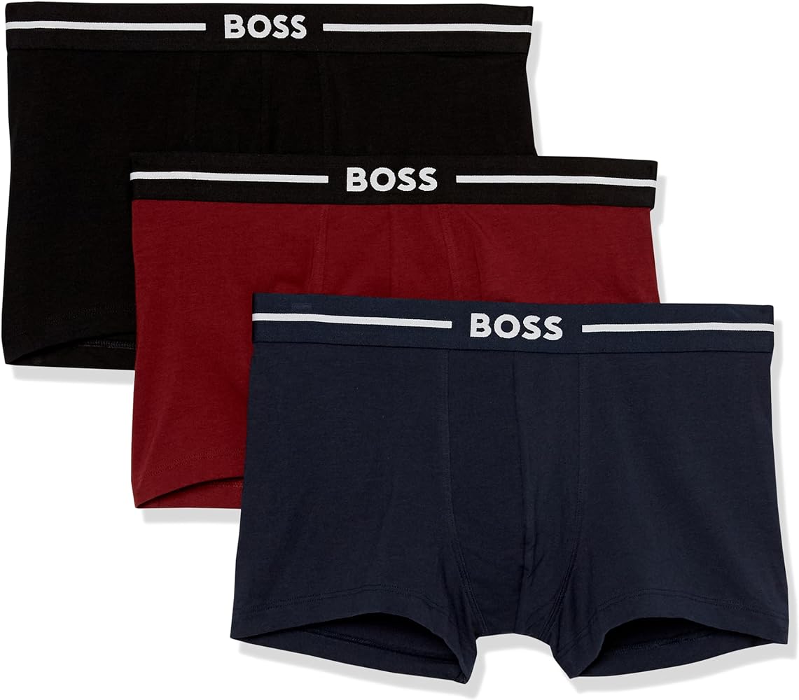 BOSS Men's Three Pack Bold Trunk with Seasonal Color