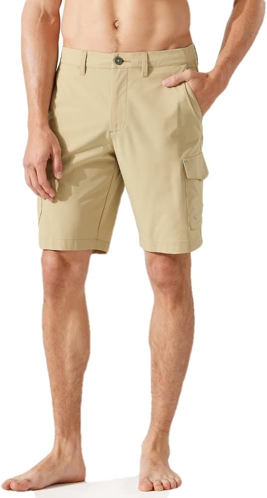 Tommy Bahama Cayman Isles IslandZone 10 Inch Cargo Shorts (Stone Khaki, 30)