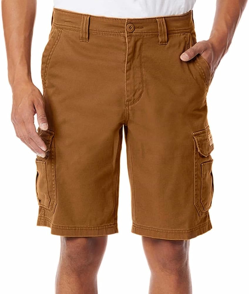 UNIONBAY Mens Midweight Flex Waist Cargo Shorts (Chestnut, 34)