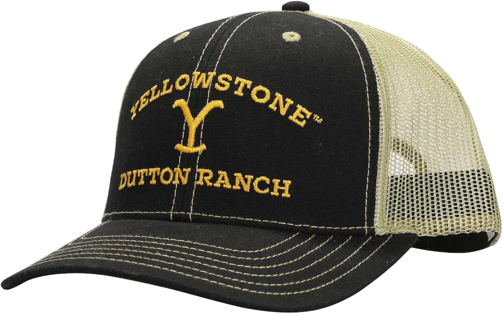 Yellowstone Dutton Ranch Logo Men's Black Foam Trucker Hat