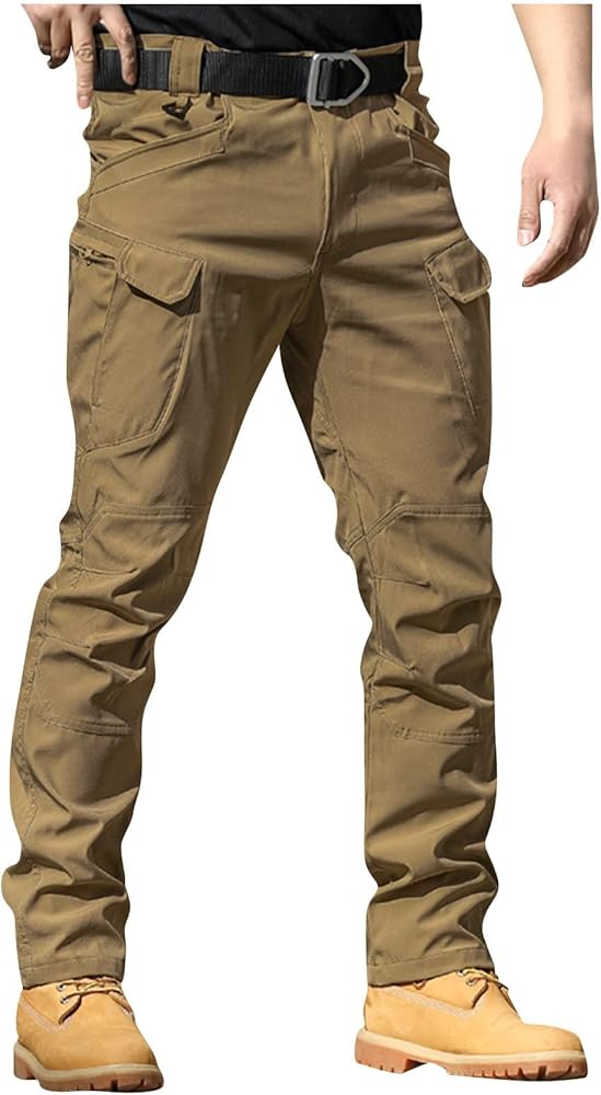 Men's Cargo Pants Casual Stretch Camo Pants Workout Military Tactical Pants Athletic Work Pants with Pockets