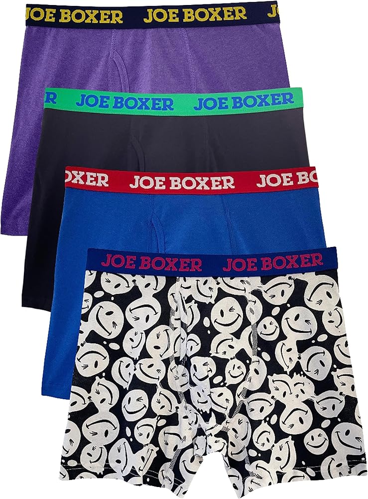 JOE BOXER Mens Boxer Briefs 4-Pack – Breathable Cotton Stretch Boxer Briefs for Men Pack of 4 - Mens Underwear