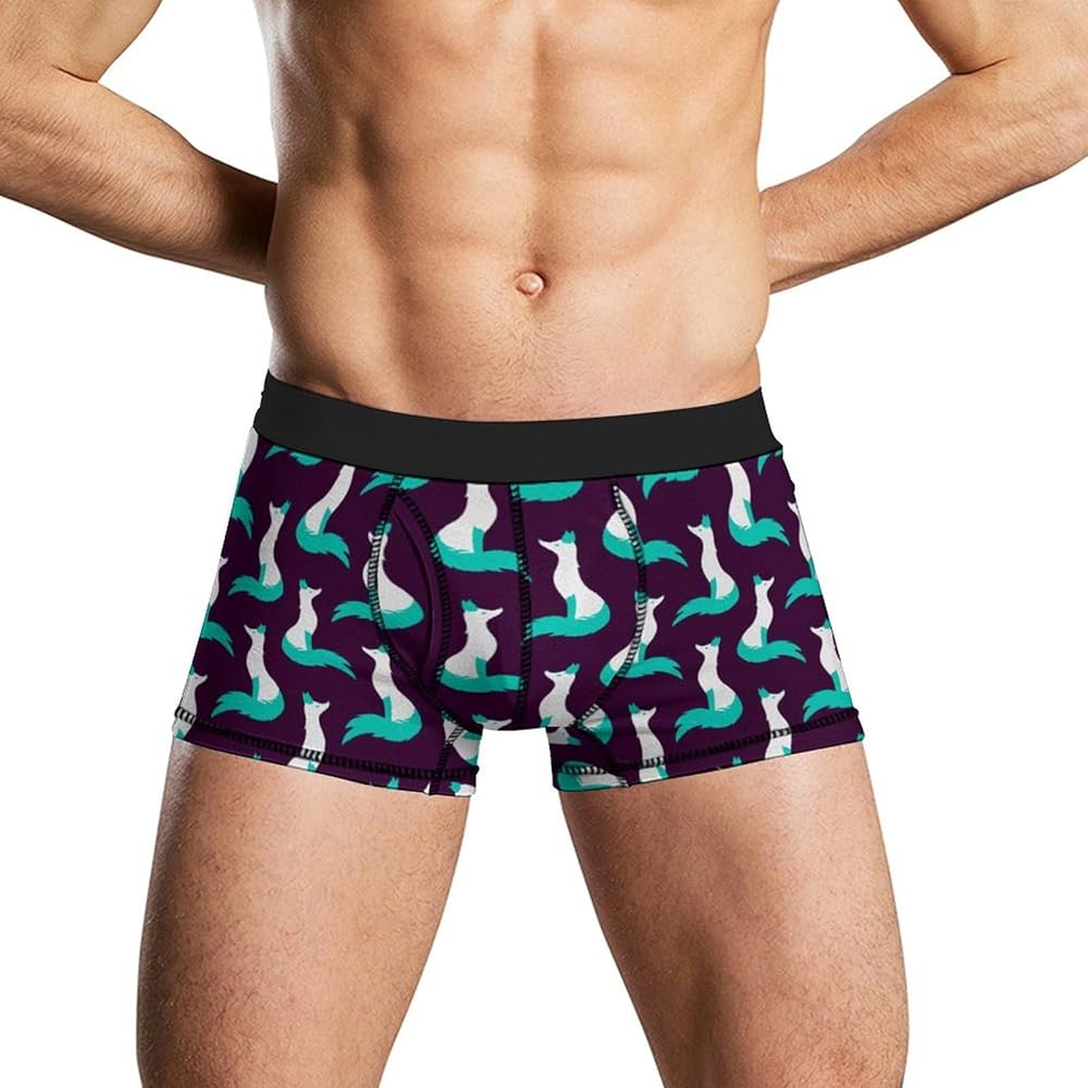 Snow Fox Soft Mens Underwear Boxer Briefs Stretch Classic Basic Panties