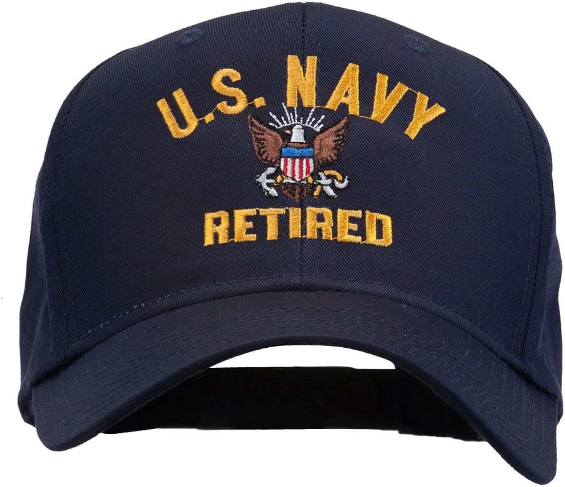 e4Hats.com US Navy Retired Military Embroidered Cap