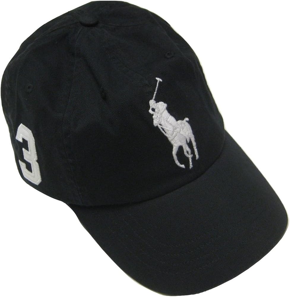 Polo Ralph Lauren Mens Big Pony Chino Cap Rl Black One Size