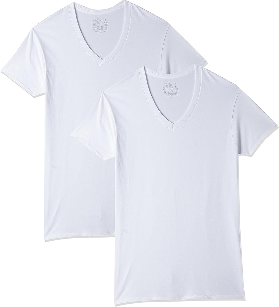 Fruit of the Loom Men's V-Neck T-Shirt Multipack