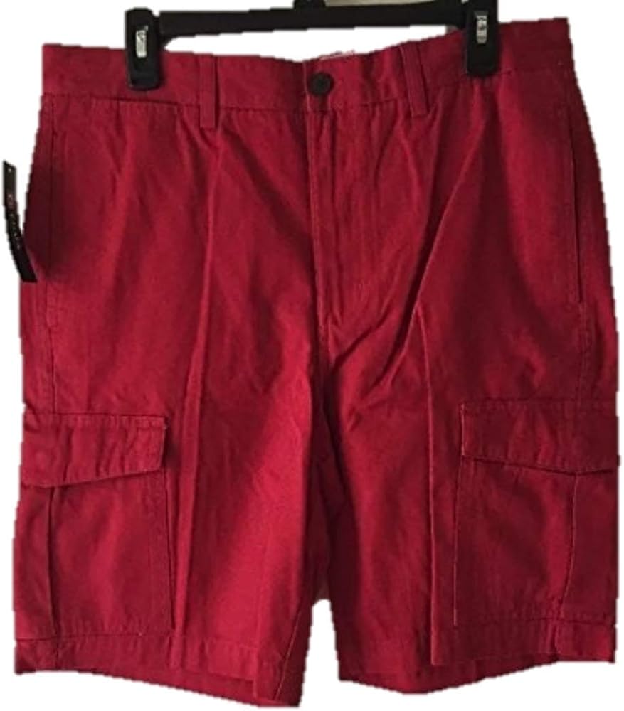 Chaps flat front cargo short red Size 34