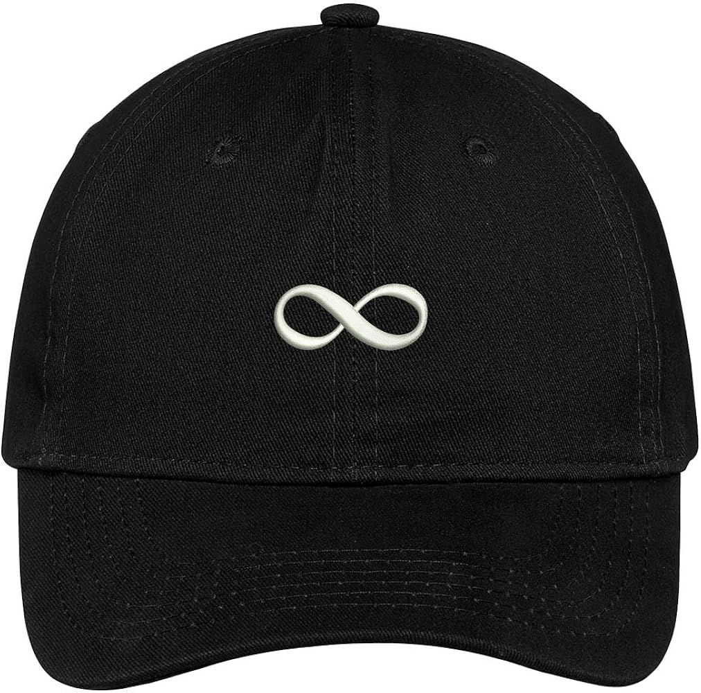 Trendy Apparel Shop Infinity Sign Embroidered Low Profile Soft Cotton Brushed Baseball Cap