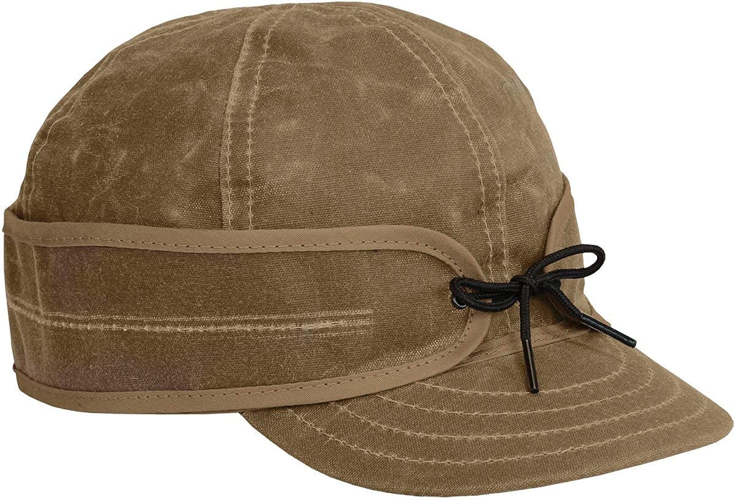 Stormy Kromer Waxed Cotton Cap - Lightweight Fall Hat with Earflaps