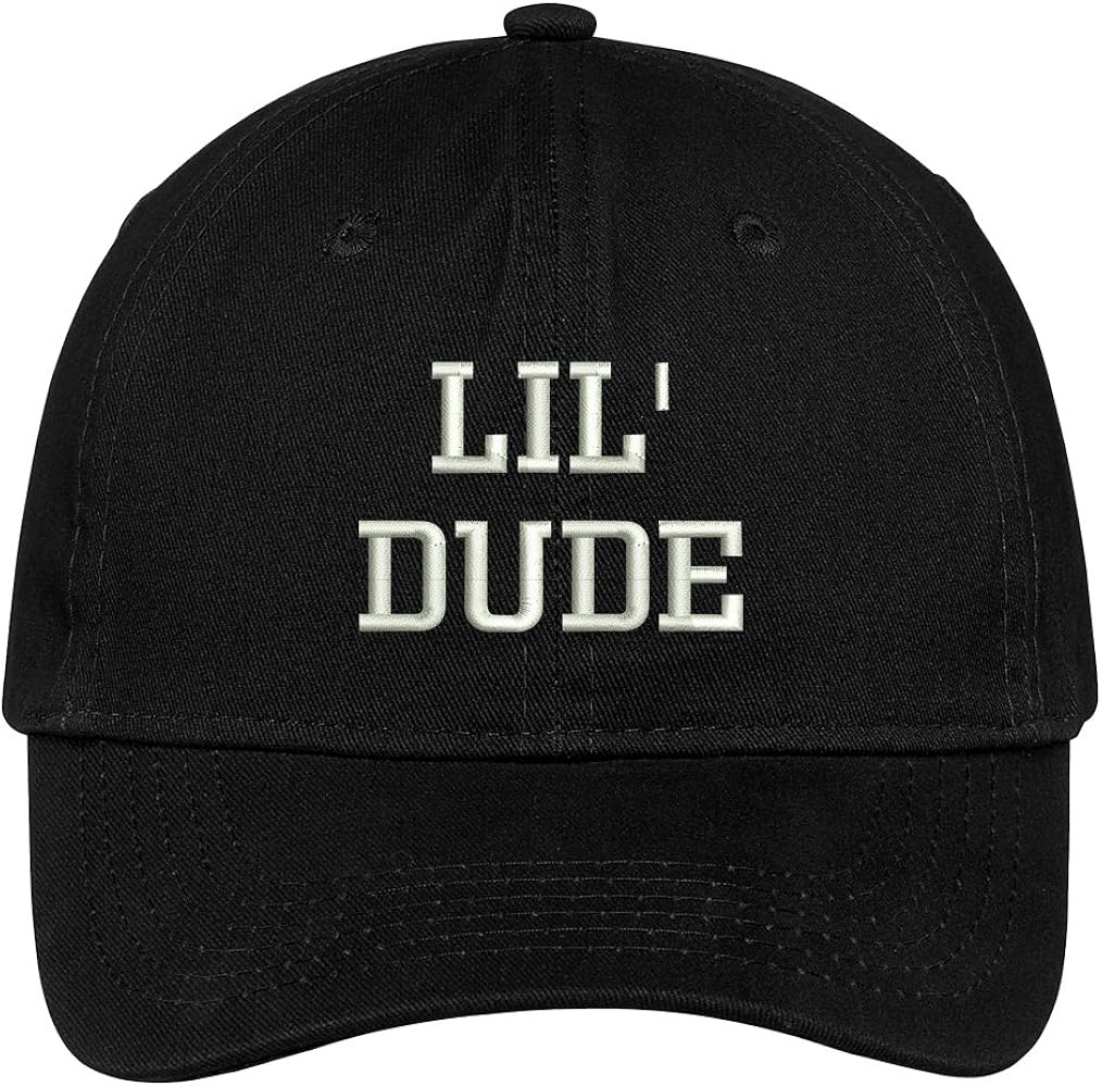 Trendy Apparel Shop Lil' Dude Embroidered Cap Premium Cotton Dad Hat