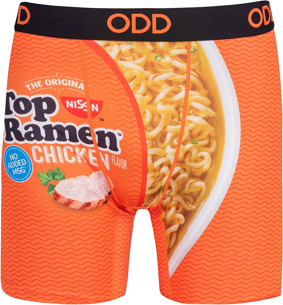 Odd Sox Men's Funny Underwear Boxer Briefs, Top Ramen Noodle Soup Flavors, Novelty Print