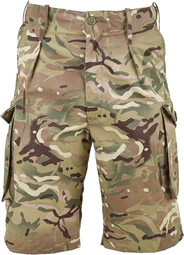 Genuine British Army Shorts Military Combat MTP Camouflage Military Issue Multipurpose Poly-Cotton Short Men