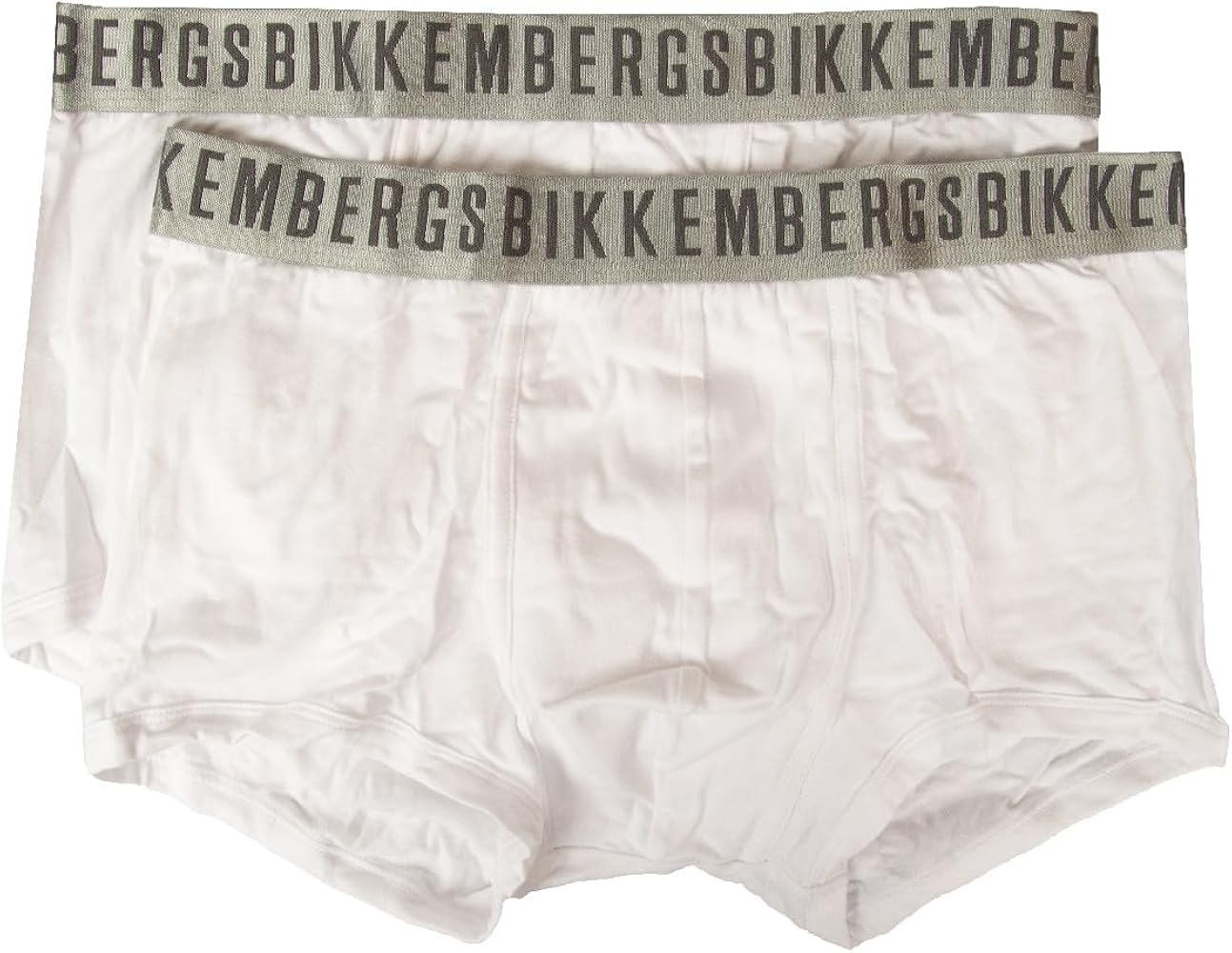 Bikkembergs men's boxers pack of 2 stretch cotton boxers visible elastic underwear article BKK1UTR11BI bi-pack trunks